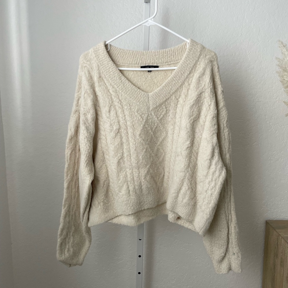 Cream cropped sweater